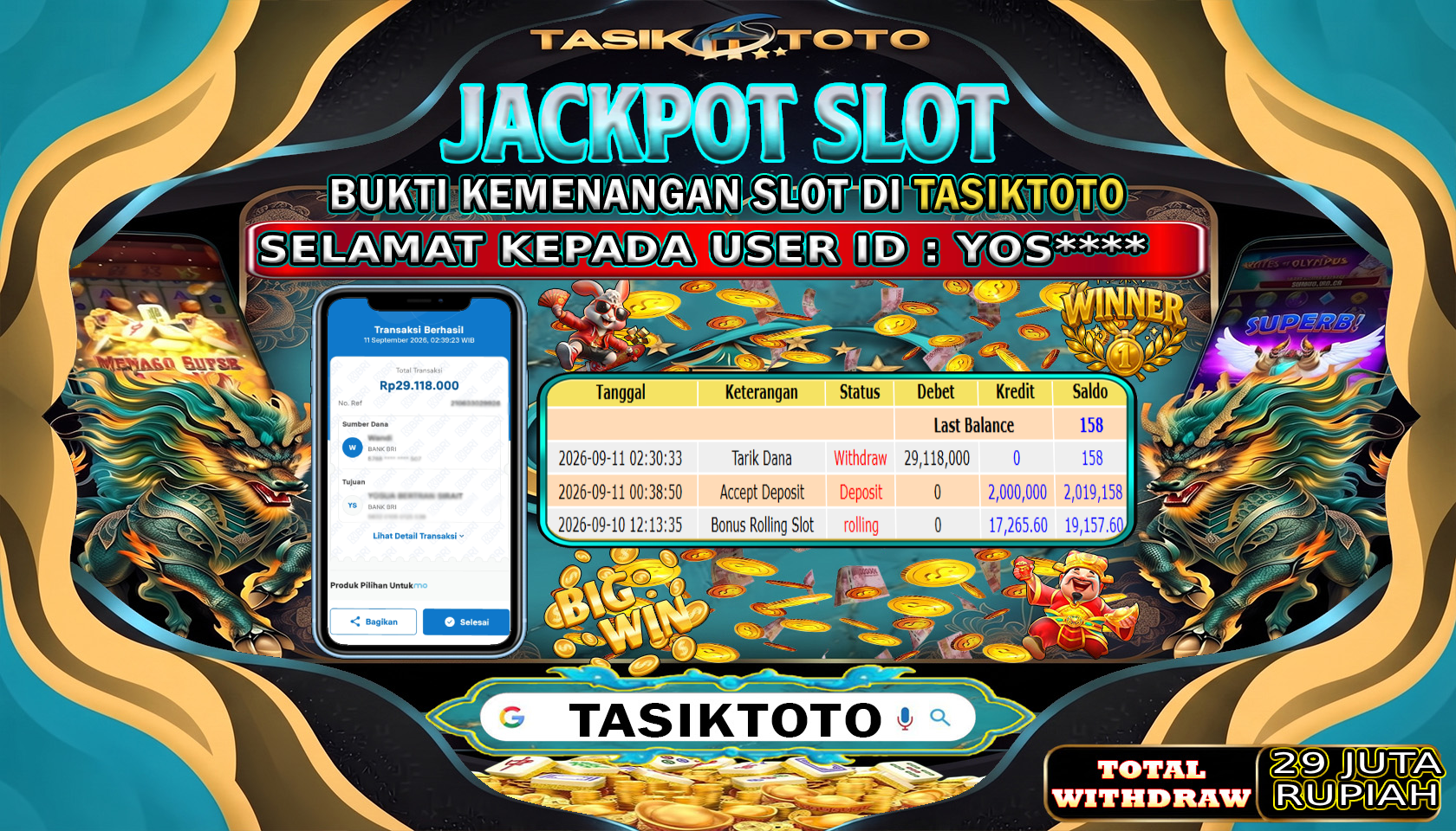 BUKTI JP TASIKTOTO – 11 SEPTEMBER 2026